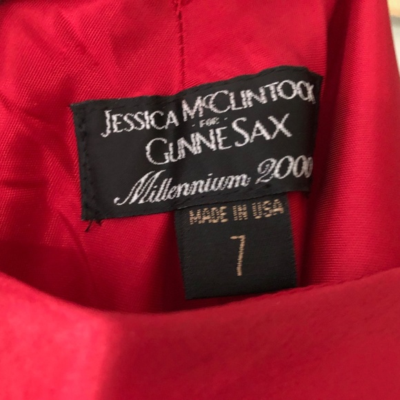 Jessica McClintock Gunne Sax Red Dress 2000 NEW - Picture 8 of 8